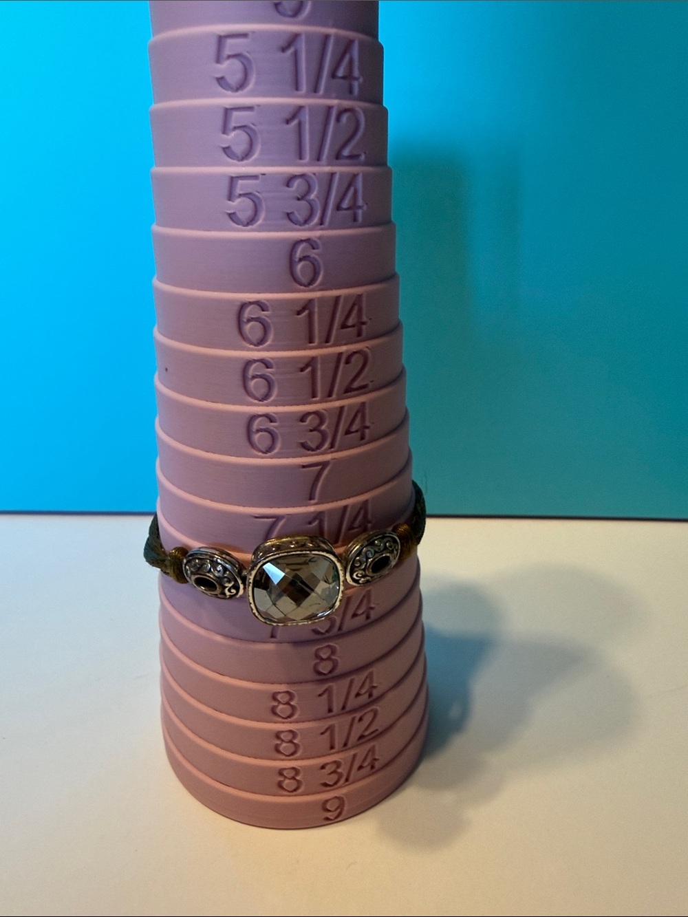 Brighton Brown Bracelet with Clear Faceted Stone and Silver Accents